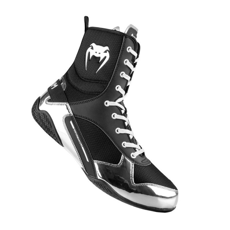 Chaussures de boxe Venum Elite - Noir/Argent