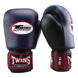 GANTS DE BOXE TWINS SPECIAL BLEU/BORDEAUX