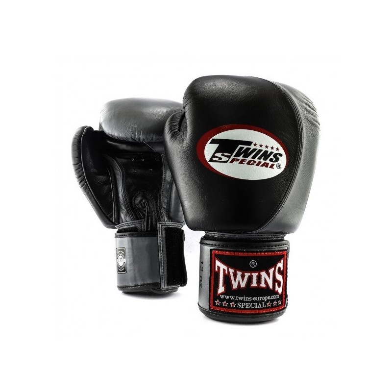 GANTS DE BOXE TWINS SPECIAL NOIR ET GRIS