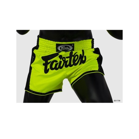 SHORT DE BOXE THAÏ FLUO/NOIR FAIRTEX