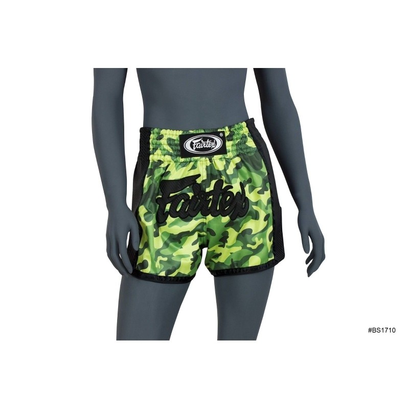 SHORT DE BOXE THAÏ FAIRTEX BS1710 GREEN CAMOUFLAGE