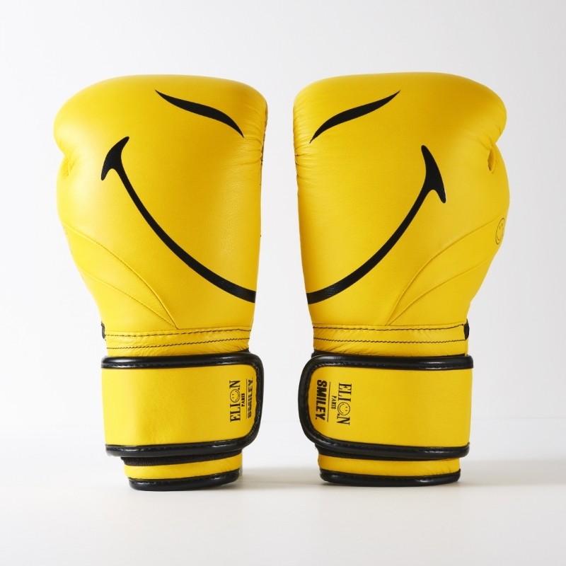 GANTS D'ENTRAINEMENT "SMILEY" ELION PARIS TOUT CUIR THAÏ JAUNE