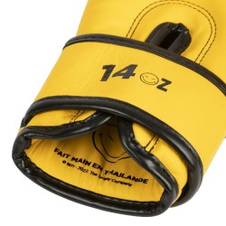 GANTS D'ENTRAINEMENT "SMILEY" ELION PARIS TOUT CUIR THAÏ JAUNE