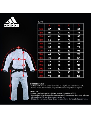 Judo kimono MILLENIUM Adidas-strepen