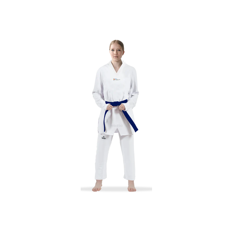 DOBOK DE COMPÉTITION STYLE WT COL BLANC