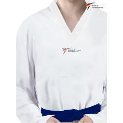 DOBOK DE COMPÉTITION STYLE WT COL BLANC